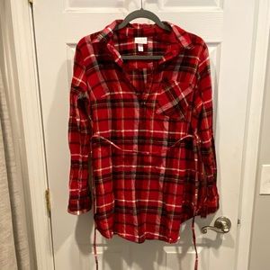 Maternity Long Sleeve Flannel